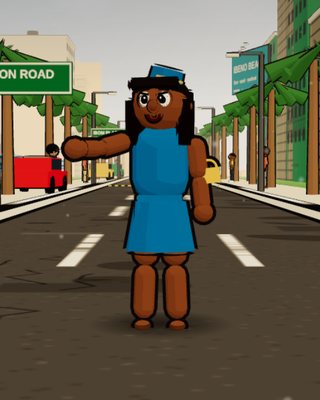 Imaobong, the Air Hostess, in the game