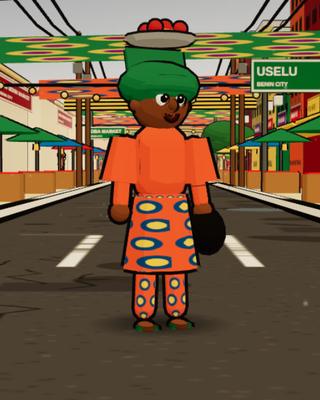 Mama Osas, the Akara Seller, in the game