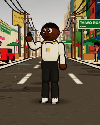 Bros Kayode, the Barber, in the game