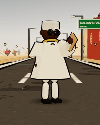 Malam Abubakar, the Calligrapher, in the game