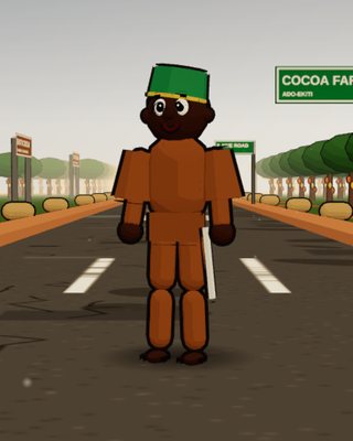 Baba Ojo, the Cocoa Farmer, in the game