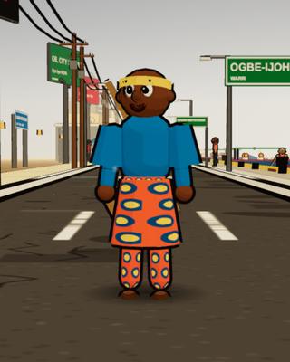Ebiye, the Canoe Trader, in the game