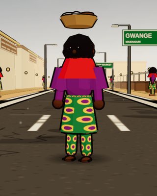 Ya Kaltume, the Dried Fish Seller, in the game