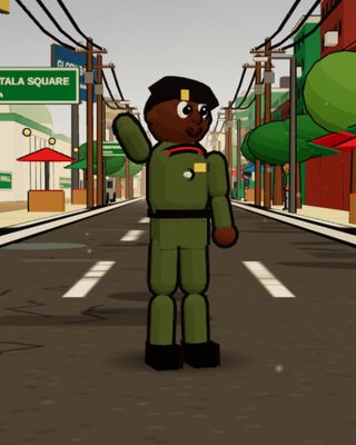 Cadet Hauwa, the NDA Cadet, in the game
