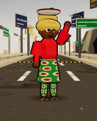 Alhaja Kudi, the Kolanut Trader, in the game
