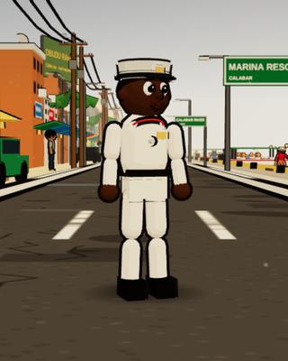 Seaman Okon, the Naval Rating, in the game