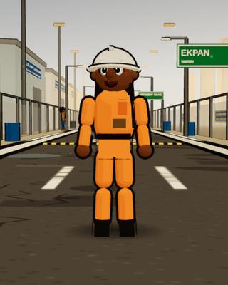 Engr. Tega, the Refinery Engineer, in the game