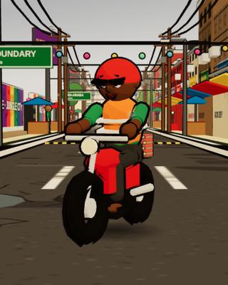 Sule, the Okada Rider, in the game