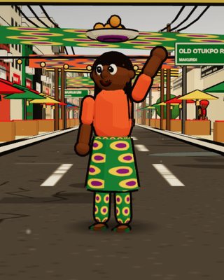 Ngodoo, the Orange Seller, in the game