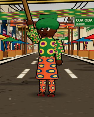 Iya Bunmi, the Pounded Yam Seller, in the game